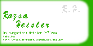 rozsa heisler business card